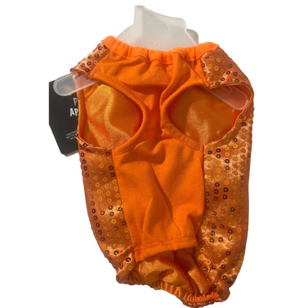 Halloween Pumpkin Pet Costume For Dogs Howler Lane XS sequins - Picture 2 of 4